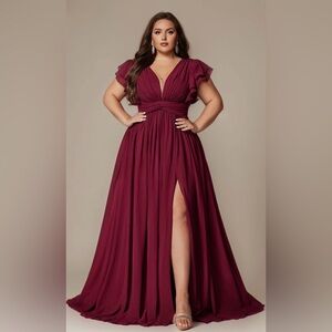 Chic Burgundy Maxi Dress